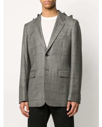 Blazer à carreaux gris Comme Des Garcons Homme Plus