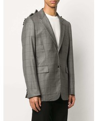 Blazer à carreaux gris Comme Des Garcons Homme Plus