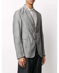 Blazer à carreaux gris Emporio Armani