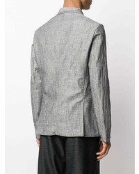 Blazer à carreaux gris Emporio Armani