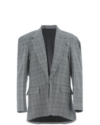 Blazer à carreaux gris Hed Mayner