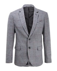 Blazer à carreaux gris Pier One