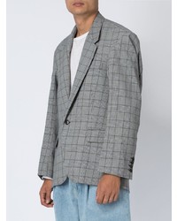 Blazer à carreaux gris Hed Mayner