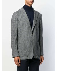 Blazer à carreaux gris Canali