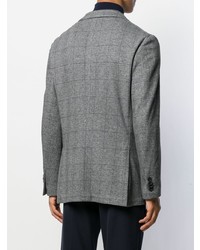 Blazer à carreaux gris Canali