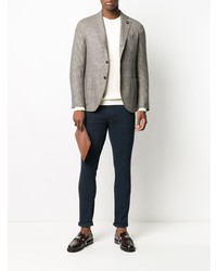 Blazer à carreaux gris Lardini