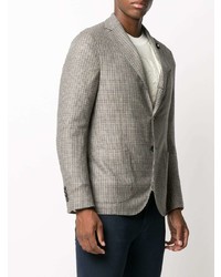 Blazer à carreaux gris Lardini