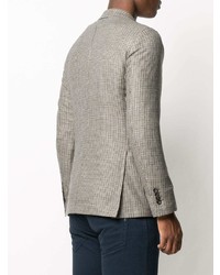 Blazer à carreaux gris Lardini