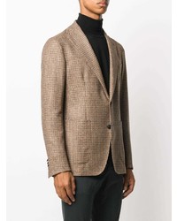 Blazer à carreaux marron clair Tagliatore