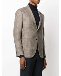 Blazer à carreaux marron clair Lardini