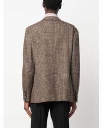 Blazer à carreaux marron Lardini