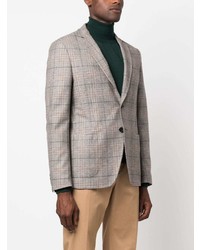 Blazer à carreaux marron Tonello