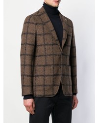 Blazer à carreaux marron Tagliatore