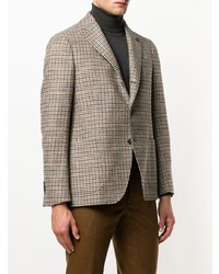 Blazer à carreaux marron Lardini