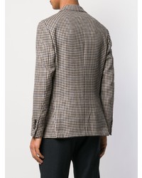 Blazer à carreaux noir et blanc Lardini