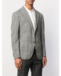 Blazer à carreaux noir et blanc Tagliatore