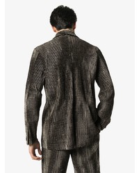 Blazer à carreaux noir et blanc Homme Plissé Issey Miyake