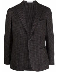 Blazer à carreaux noir Boglioli