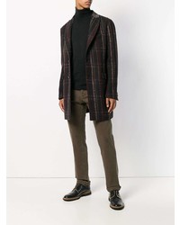 Blazer à carreaux noir Etro