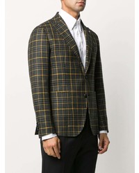 Blazer à carreaux noir Tagliatore