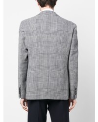 Blazer à carreaux noir Lardini