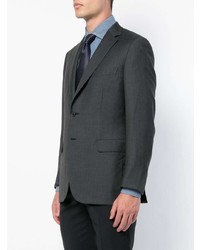 Blazer à carreaux noir Brioni