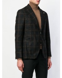 Blazer à carreaux noir Tagliatore