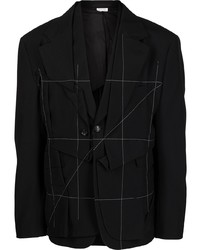 Blazer à carreaux noir Comme Des Garcons Homme Plus