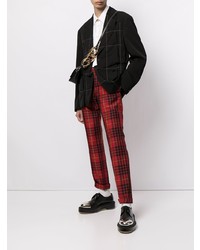 Blazer à carreaux noir Comme Des Garcons Homme Plus