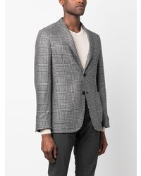 Blazer à carreaux noir Zegna