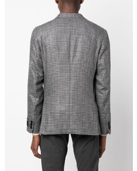 Blazer à carreaux noir Zegna