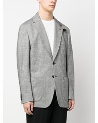 Blazer à carreaux noir Brioni