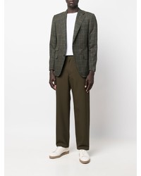 Blazer à carreaux olive Caruso