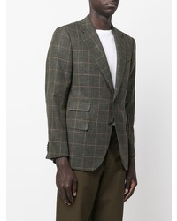 Blazer à carreaux olive Caruso