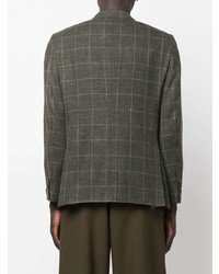 Blazer à carreaux olive Caruso