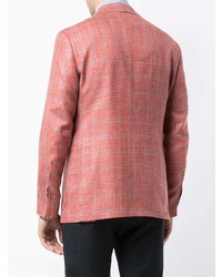 Blazer à carreaux orange Canali