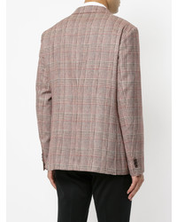 Blazer à carreaux rouge Etro