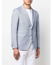 Blazer à chevrons bleu clair Tagliatore