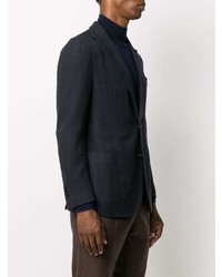 Blazer à chevrons bleu marine Lardini