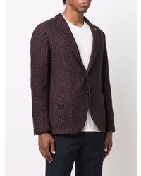 Blazer à chevrons bordeaux Lardini