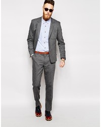 Blazer à chevrons gris foncé Farah