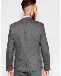 Blazer à chevrons gris foncé Farah