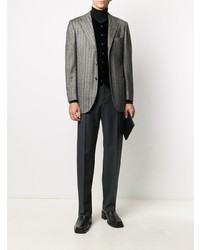 Blazer à chevrons gris Kiton