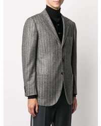 Blazer à chevrons gris Kiton