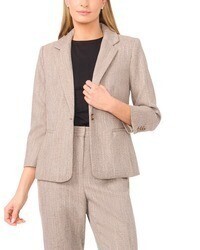 Blazer à chevrons marron clair