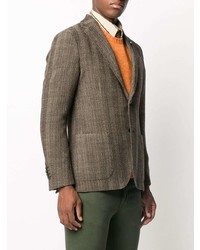 Blazer à chevrons marron Lardini