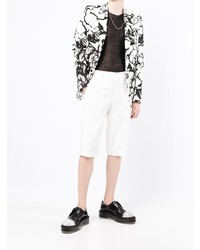 Blazer à fleurs blanc Comme Des Garcons Homme Plus