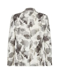 Blazer à fleurs blanc Fendi