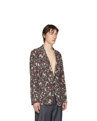 Blazer à fleurs multicolore Dries Van Noten