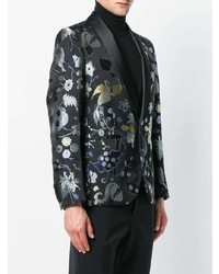 Blazer à fleurs noir Christian Pellizzari